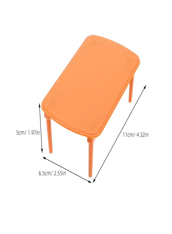 FOYTOKI Mini Furniture Dollhouse Table and Chair Set 1 6 Scale Doll Furniture for Dollhouse Living Room and Dining Room Accessories Portable Mini Props Toy - Image 2